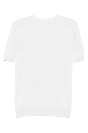 T-shirt in maglia di seta e cotone bianco PAOLO PECORA | A010F2001102